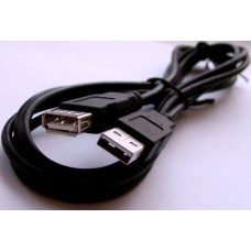 Шнур USB2.0 AM->AF 1.8m (черный)