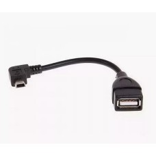 шнур Mini USB AM->AF Г-обр. 0,2м