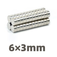 Неодимовый магнит диск 6х3мм