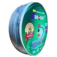 Кабель RG-6U "EUROSKY" PREMIUM 64% Bl