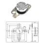 Термопереключатель KSD301 10A*65''C