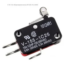 Кнопка "OMRON"  V-155-1C25 (15A)