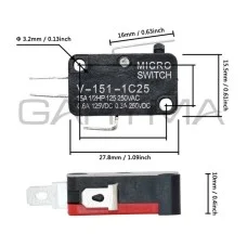 Кнопка "OMRON"  V-151-1C25 (15A)